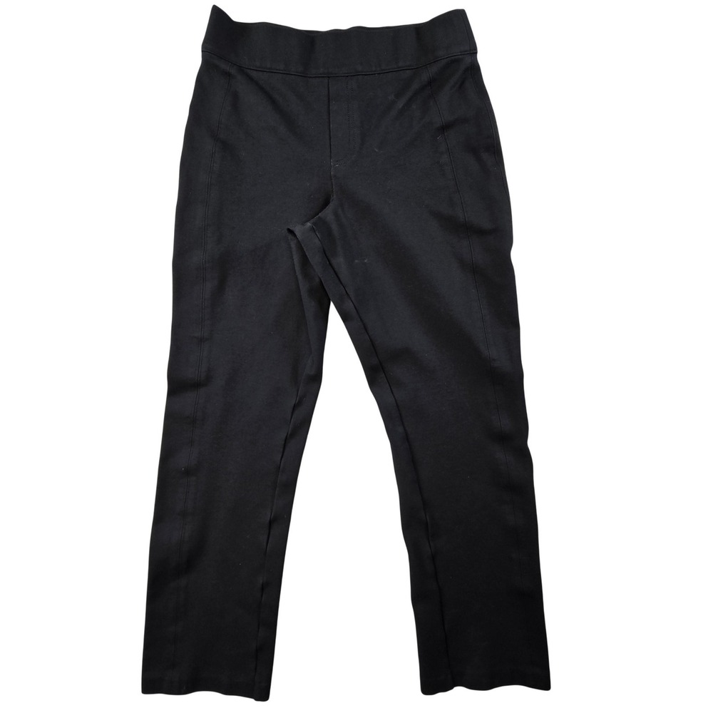 Spanx Pants Womens S Petite Black Ponte Dress Pants Pull On‎ Slim Straight Ankle